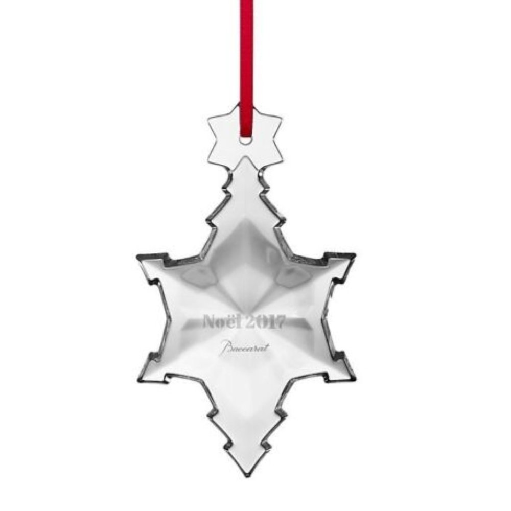 BACCARAT 2017 ORNAMENT NOEL clear CRYSTAL SIGNED NEW BOXED FRANCE 2811189
